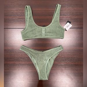 Kendall & Kylie Ruched Bikini Set